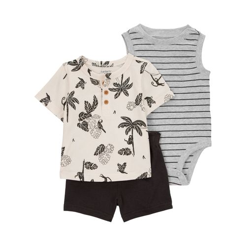 Carter´s Set 3 Piezas Body Musculosa Remera Mangas Cortas Short
