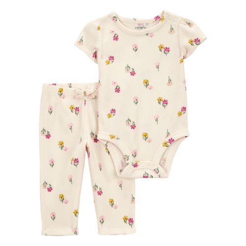 Carter´s Set 2 Piezas Body Mangas Cortas Pantalon Floral