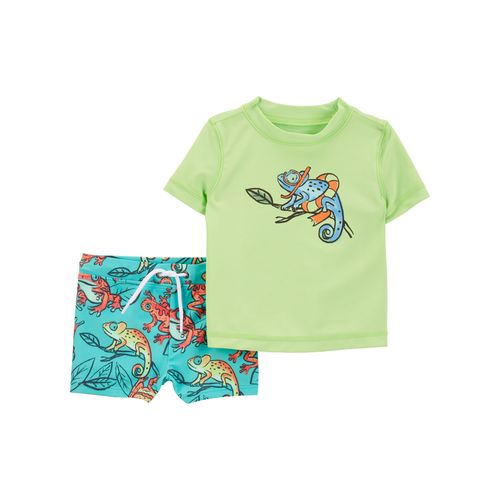 Carter´s Set 2 Piezas Traje Baño Remera Mangas Cortas Short