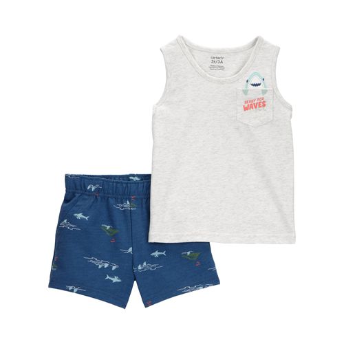 Carter´s Set 2 Piezas Remera Musculosa Short Tiburon