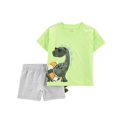 Carter´s Set 2 Piezas Remera Short Dinosaurio