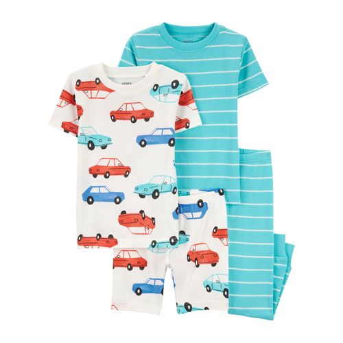 Carter´s Set 4 Piezas Pijama Algodon Remera Mangas Cortas Short Pantalon