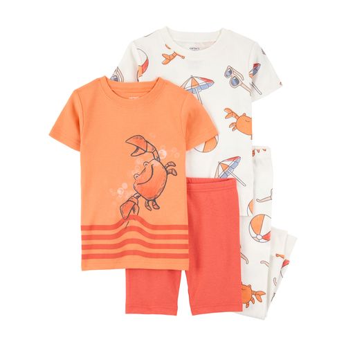 Carter´s Set 4 Piezas Pijama Algodon Remera Mangas Cortas Short Pantalon