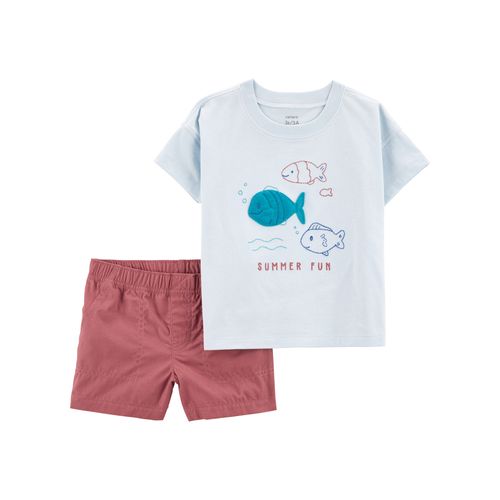 Carter´s Set 2 Piezas Remera Mangas Cortas Short Summer Fun
