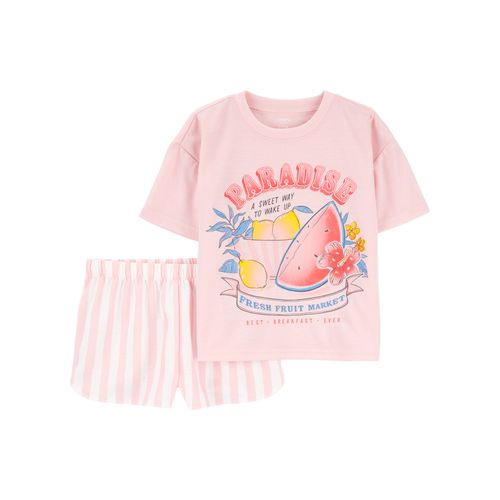Carter´s Set 2 Piezas Pijama Algodon Remera Mangas Cortas Short