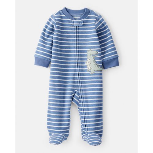 Carter´s Osito Pijama Micropolar Cierre Cocodrilo