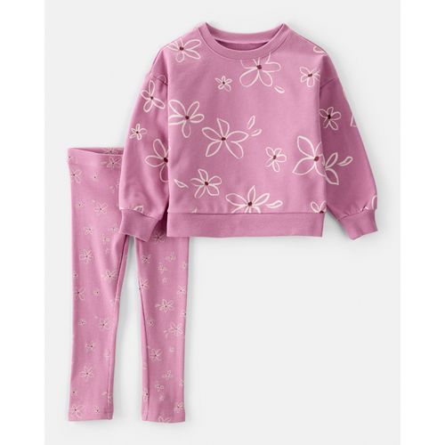 Carter´s Set 2 Piezas Buzo Pantalon Florales