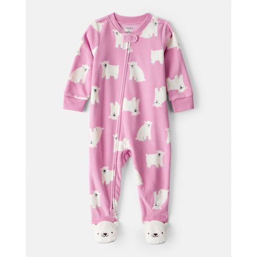 Carter´s Osito Pijama Micropolar Cierre Osos Polares