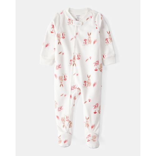 Carter´s Osito Pijama Micropolar Cierre Conejito