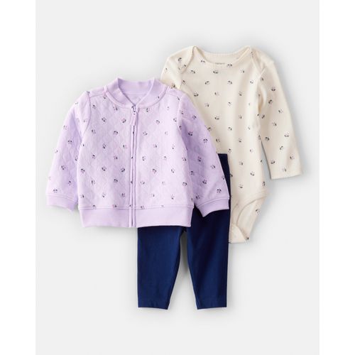 Carter´s Set 3 Piezas Body Mangas Largas Chaleco Pantalon Leopardo