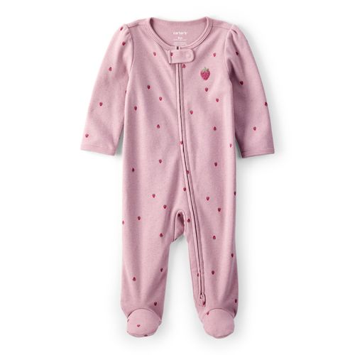 Carter´s Osito Pijama Algodon Cierre Frutilla
