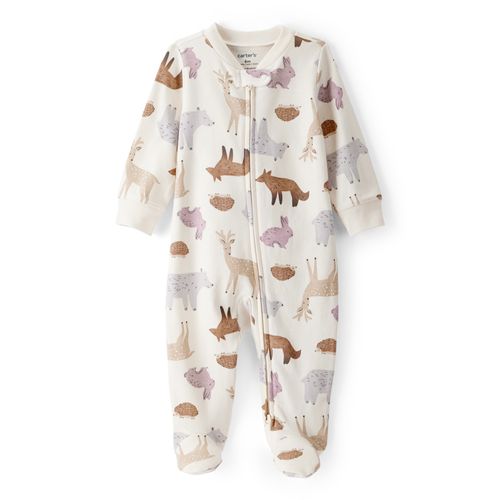 Carter´s Osito Pijama Algodon Cierre Animalitos