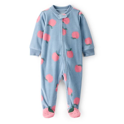 Carter´s Osito Pijama Micropolar Cierre Manzana