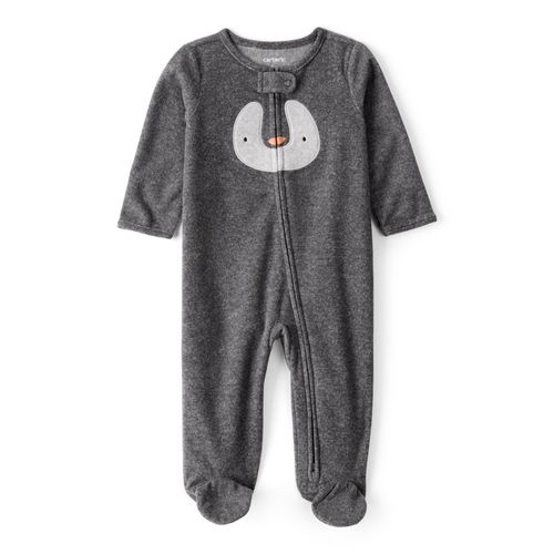 Carter´s Osito Pijama Micropolar Cierre Pinguino