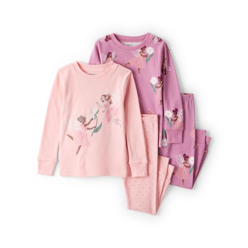 Carter´s Set 4 Piezas Pijama Algodon Mangas Largas Pantalon Hadas