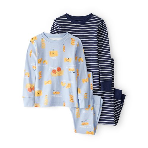 Carter´s Set 4 Piezas Pijama Algodon Mangas Largas Pantalon Pasta