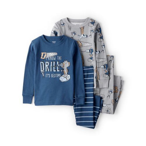 Carter´s Set 4 Piezas Pijama Algodon Mangas Largas Pantalon
