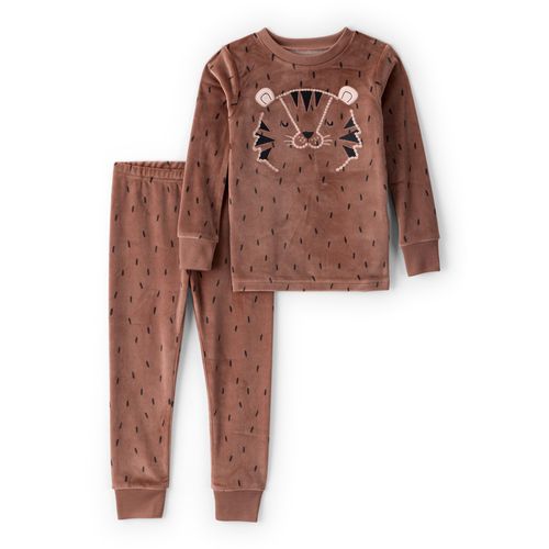 Carter´s Set 2 Piezas Pijama Plush Remera Mangas Largas Pantalon Tigre