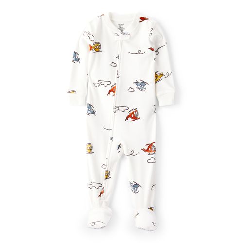 Carter´s Osito Pijama Plush Cierre Helicopteros