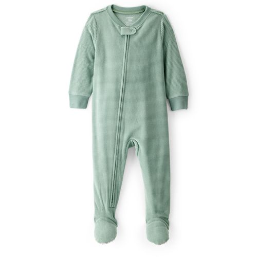 Carter´s Osito Pijama Micropolar Cierre Verde