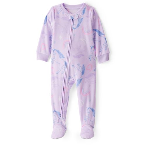 Carter´s Osito Pijama Micropolar Cierre Unicornio
