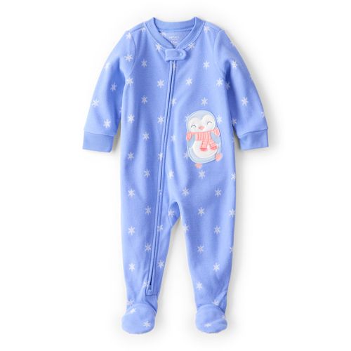 Carter´s Osito Pijama Micropolar Cierre Pinguino