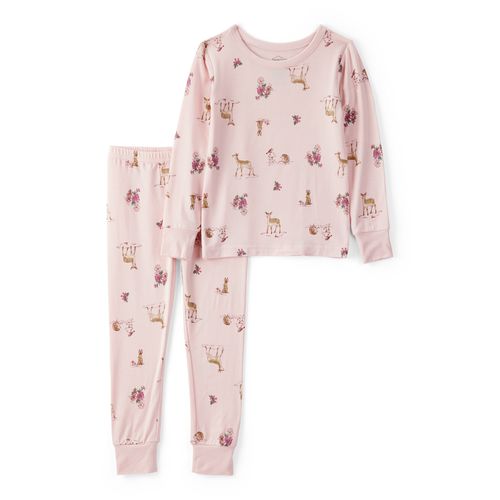 Carter´s Purelysoft Set 2 Piezas Pijama Remera Mangas Largas Pantalon Rosa