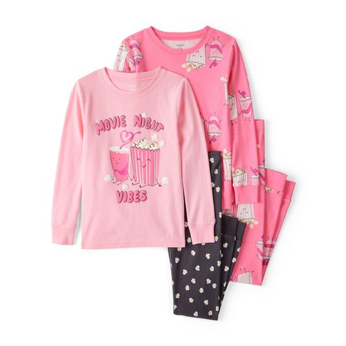 Carter´s Set 4 Piezas Pijama Algodon Remera Mangas Largas Pantalon