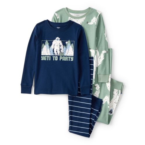 Carter´s Set 4 Piezas Pijama Algodon Remera Mangas Largas Pantalon