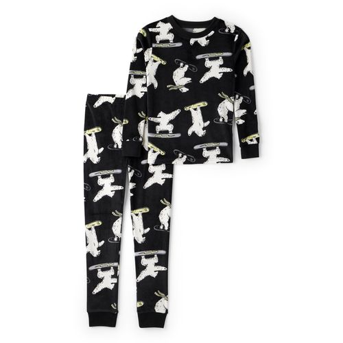 Carter´s Set 2 Piezas Pijama Plush Remera Managas Largas Pantalon Osos Polares