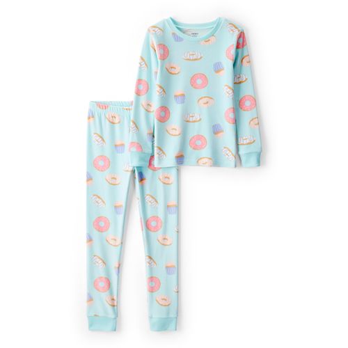 Carter´s Set 2 Piezas Pijama Plush Remera Managas Largas Pantalon Donas