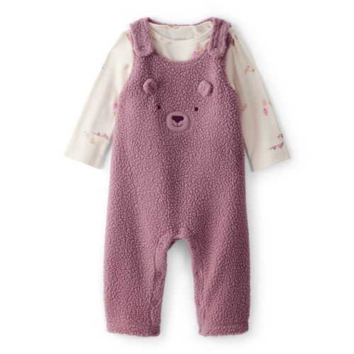 Carter´s Set 2 Piezas Remera Mangas Largas Enterito Sherpa Osito Rosa