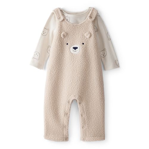 Carter´s Set 2 Piezas Remera Mangas Largas Enterito Sherpa Osito Marron Claro