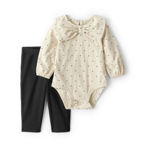 Carter´s Set 2 Piezas Body Mangas Largas Moño Pantalon