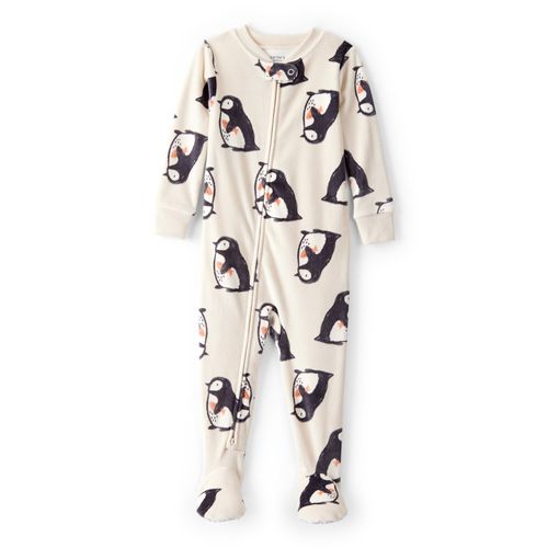 Carter´s Osito Pijama Plush Cierre Pinguinos