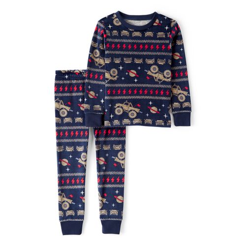 Carter´s Set 2 Piezas Pijama Plush Remera Mangas Largas Monster Truck