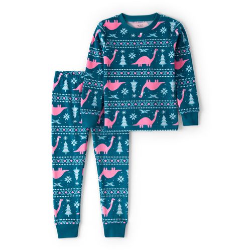 Carter´s Set 2 Piezas Pijama Plush Remera Mangas Largas Dinosaurios