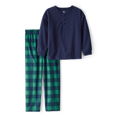 Carter´s Set 2 Piezas Pijama Remera Mangas Largas Azul Verde