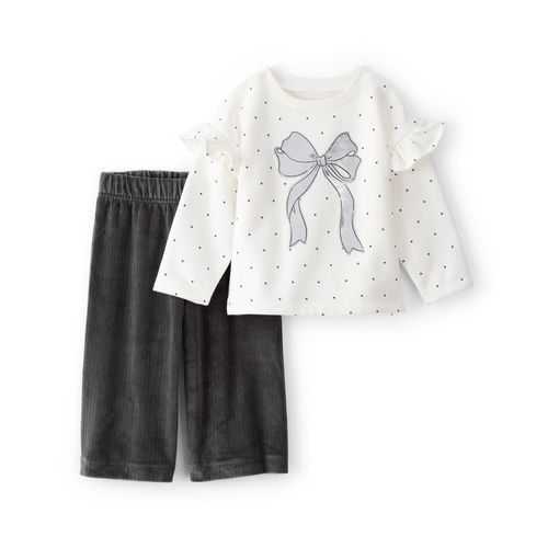 Carter´s Set 2 Piezas Remera Mangas Largas Pantalon Micropolar Moño