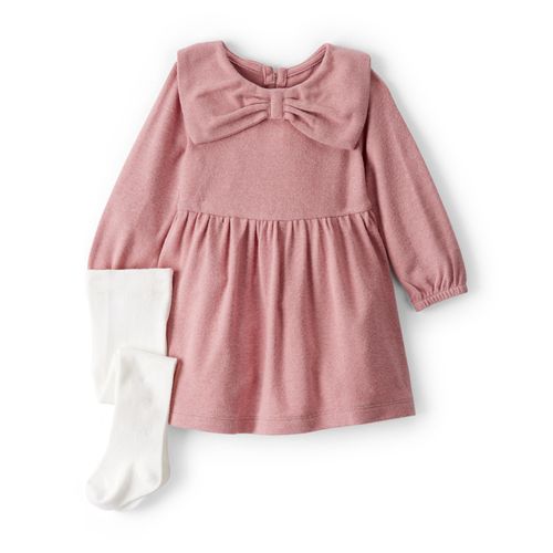 Carter´s Set 2 Piezas Vestido Mangas Largas Moño Medias