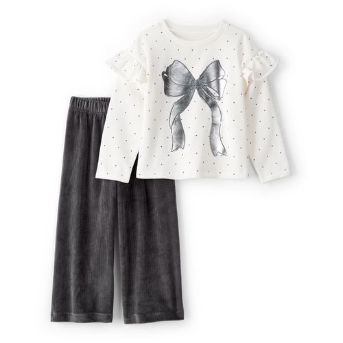 Carter´s Set 2 Piezas Remera Moño Pantalon Micropolar