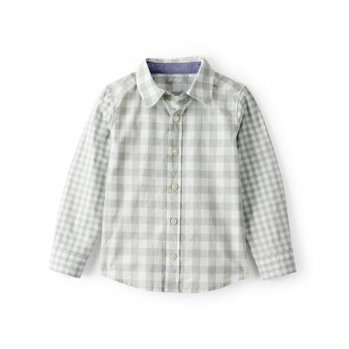 Oshkosh Camisa Mangas Largas Verde Cuadrille