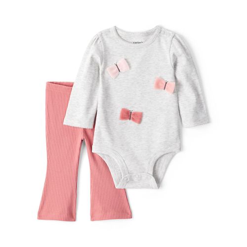 Carter´s Set 2 Piezas Body Mangas Largas Pantalon Mariposas