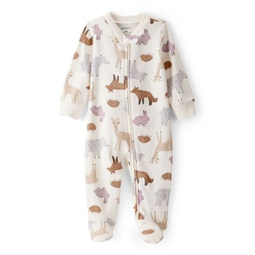 Carter´s Osito Pijama Algodon Cierre Animalitos
