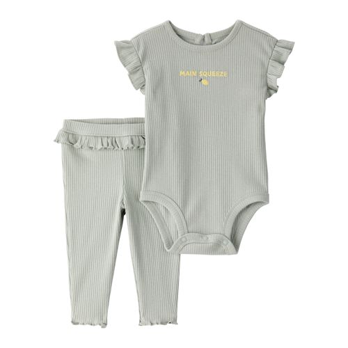 Carter´s Set 2 Piezas Body Mangas Cortas Pantalon Volados