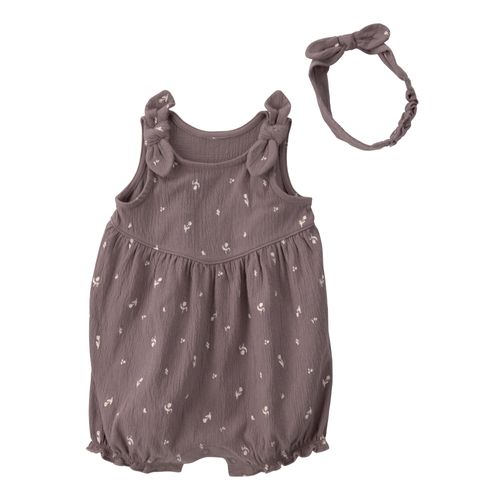 Carter´s Set 2 Piezas Enterito Musculosa Vincha Marron Floral