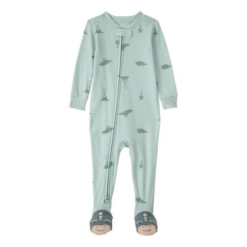 Carter´s Osito Pijama Algodon Cierre Dinosaurios Verde