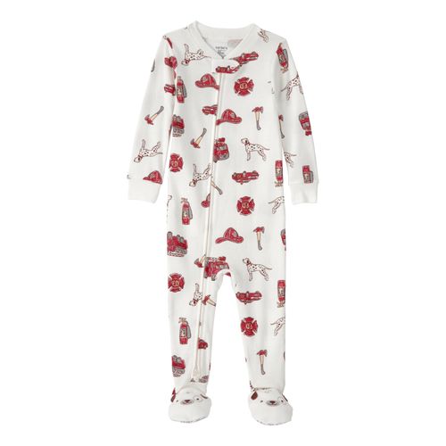 Carter´s Osito Pijama Algodon Cierre Bomberos