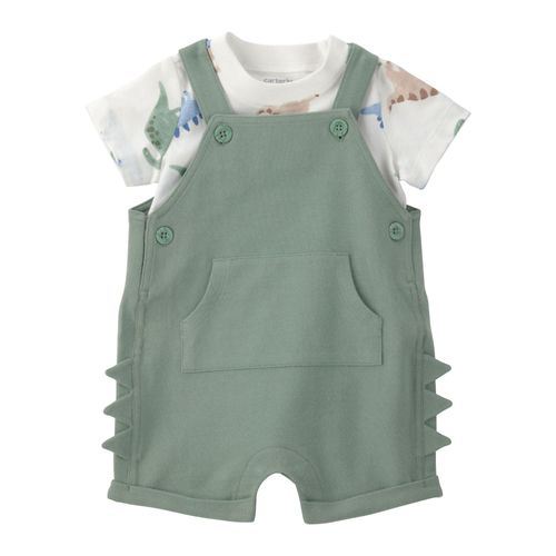 Carter´s Set 2 Piezas Enterito Remera Mangas Cortas Dinosaurios