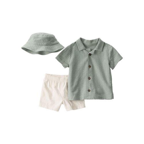 Carter´s Set 3 Piezas Camisa Mangas Cortas Gorro Short